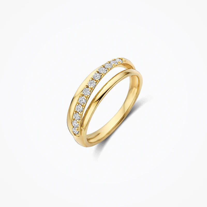 Blush Labordiamant-Ring aus 14 Karat Gold mit drei Bändern 0.31 ct - LG1056Y