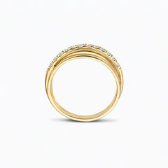 Blush Labordiamant-Ring aus 14 Karat Gold mit drei Bändern 0.31 ct - LG1056Y
