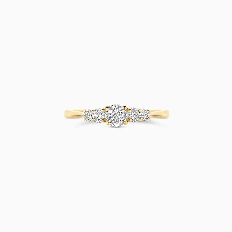 Blush Labordiamant-Ring aus 14 Karat Gold mit fünf Labordiamanten 0.60 ct - LG1044Y