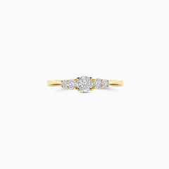 Blush Labordiamant-Ring aus 14 Karat Gold mit fünf Labordiamanten 0.60 ct - LG1044Y