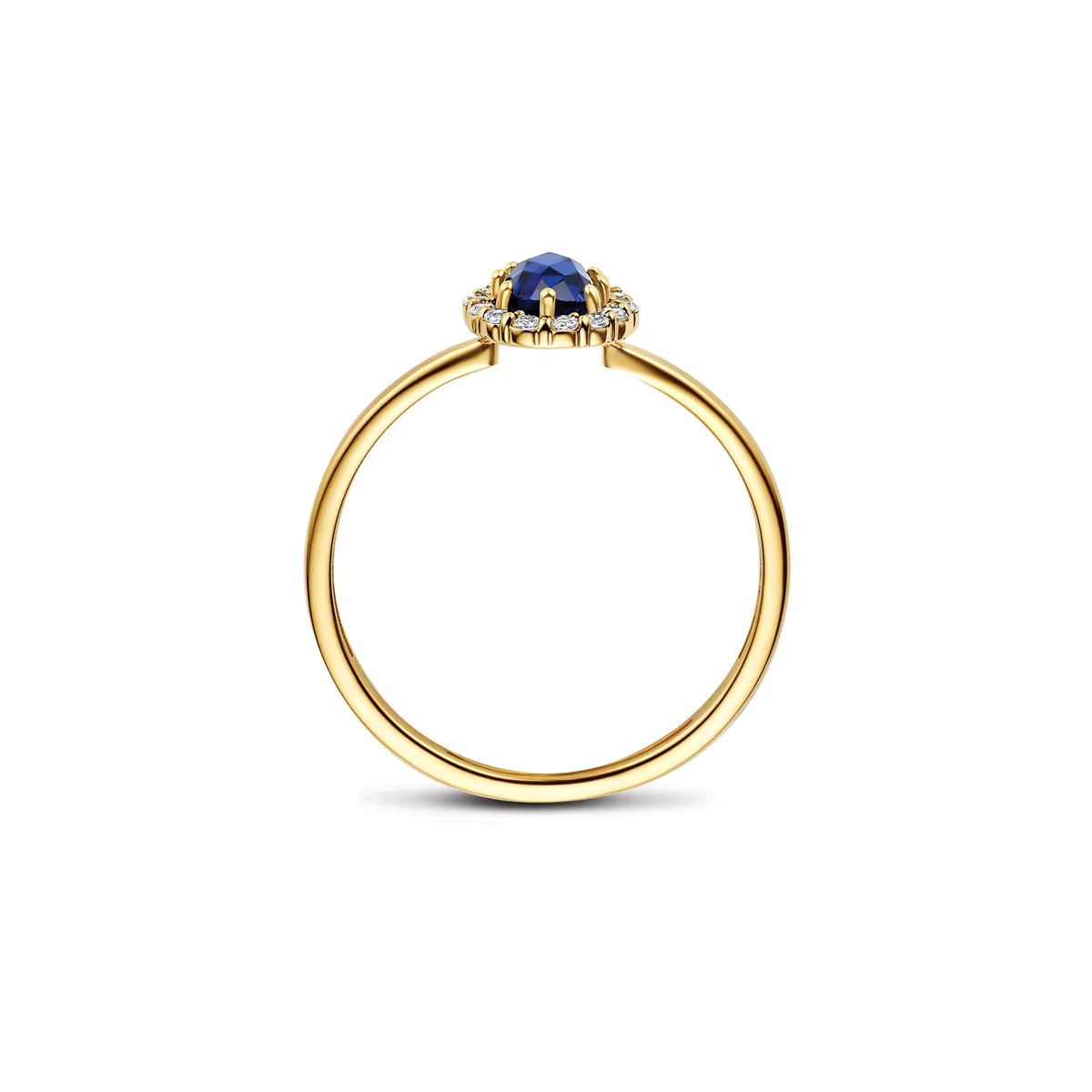 Blush Ring aus 14 Karat Gelbgold mit blauem Saphir - LG1082Y/54