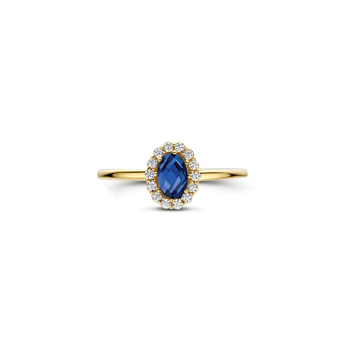 Blush Ring aus 14 Karat Gelbgold mit blauem Saphir - LG1082Y/54