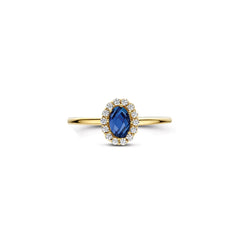 Blush Ring aus 14 Karat Gelbgold mit blauem Saphir - LG1082Y/54