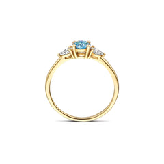 Blush Ring aus 14 Karat Gelbgold mit Farbstein & Labordiamanten - LG1068Y/54