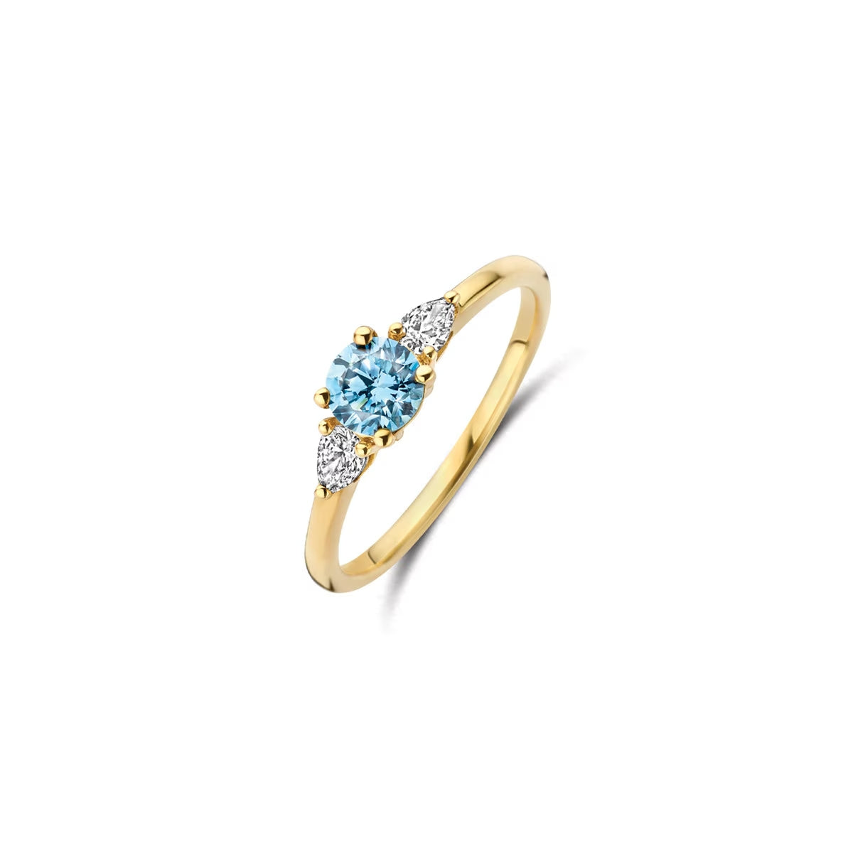 Blush Ring aus 14 Karat Gelbgold mit Farbstein & Labordiamanten - LG1068Y/54