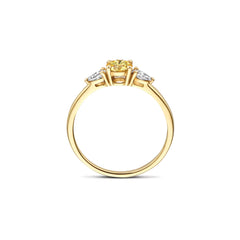 Blush Ring aus 14 Karat Gelbgold mit gelbem Farbstein & Labordiamanten - LG1071Y/54