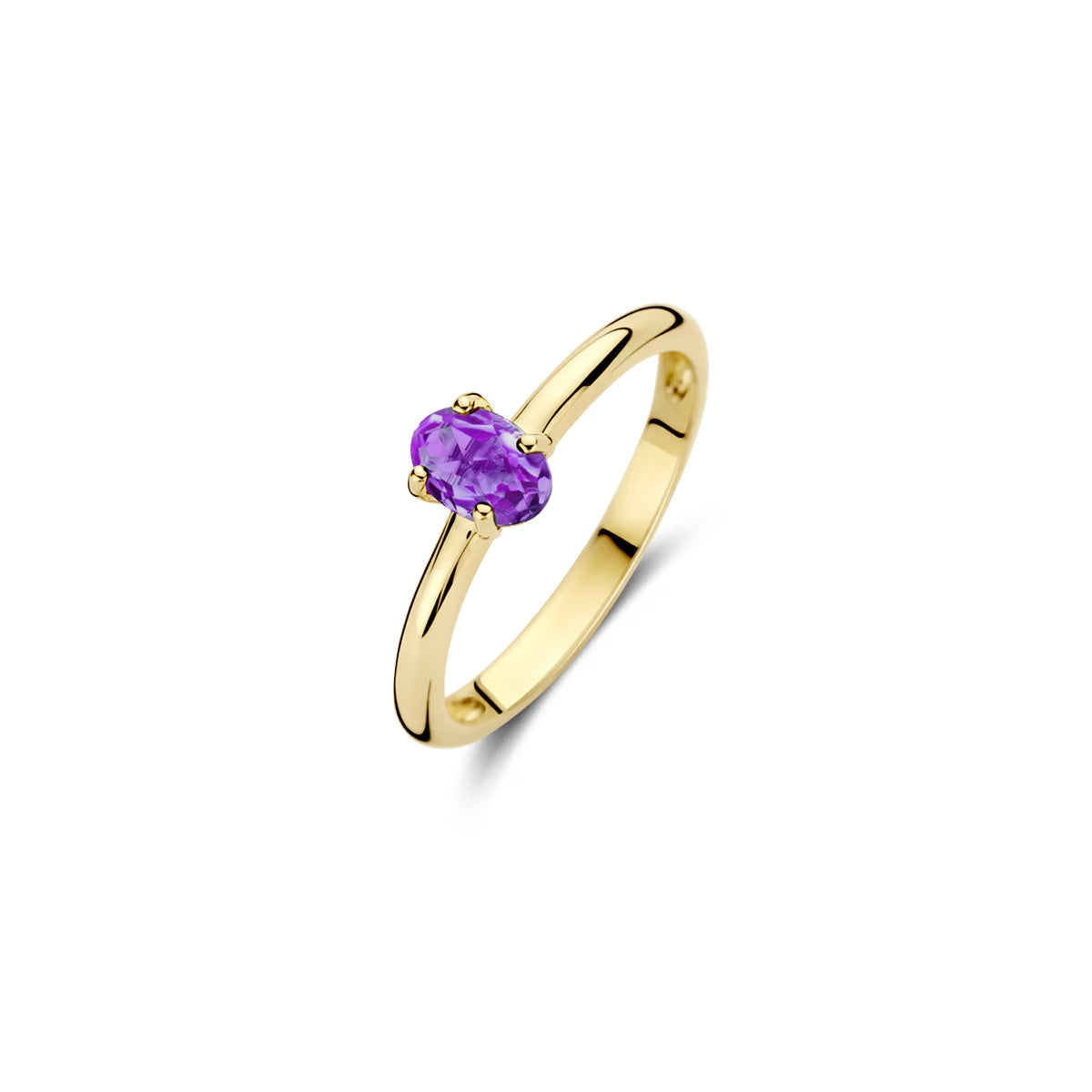 Blush Ring aus 14 Karat Gold mit ovalem Amethyst - 1242YAM