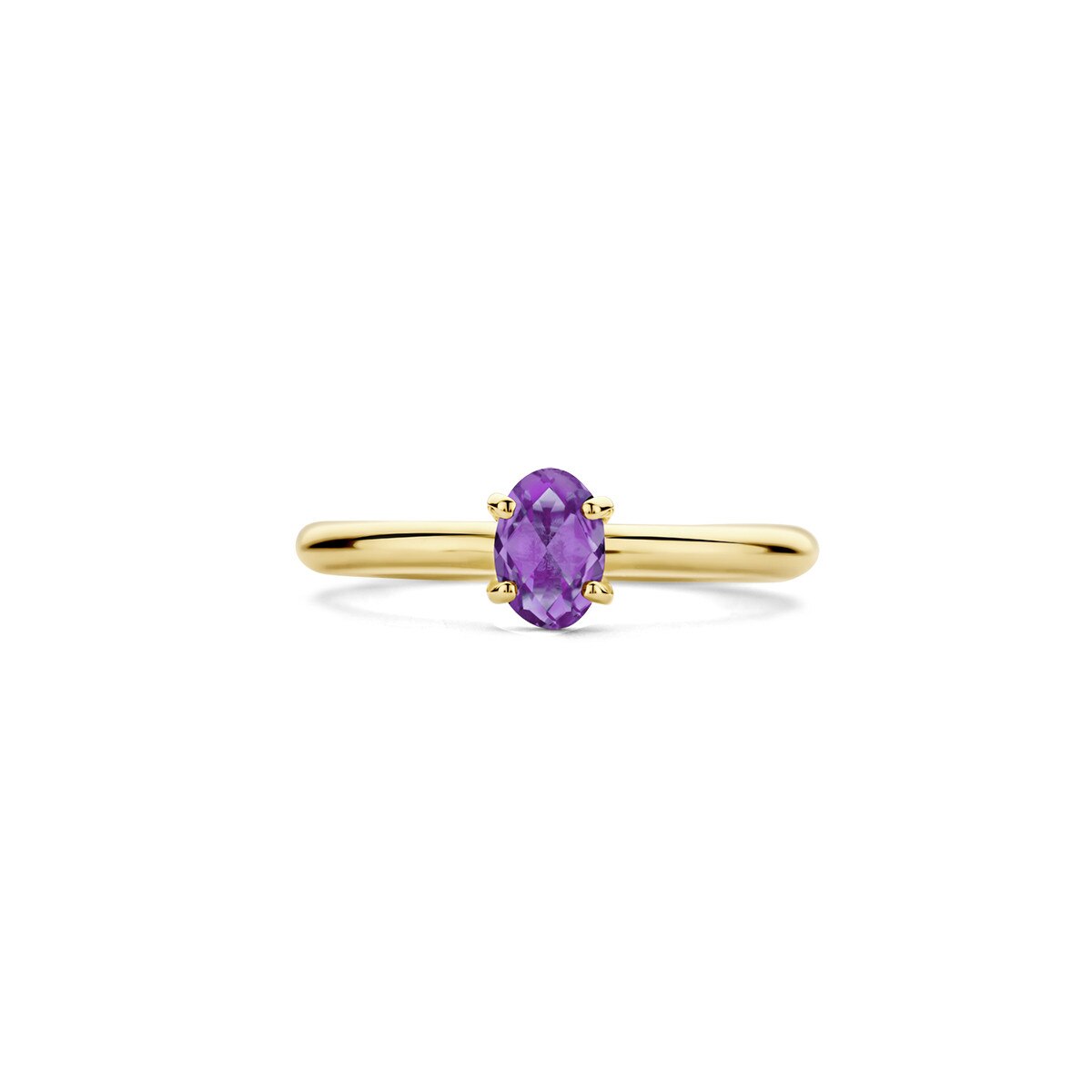 Blush Ring aus 14 Karat Gold mit ovalem Amethyst - 1242YAM