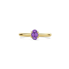 Blush Ring aus 14 Karat Gold mit ovalem Amethyst - 1242YAM