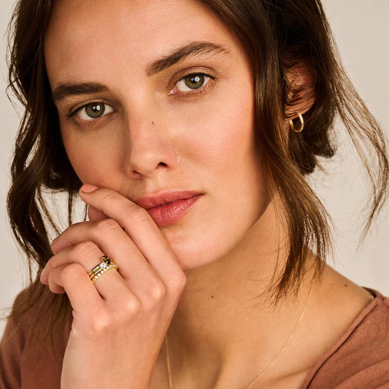 Blush Ring aus 14 Karat Gold mit ovalem Rauchquarz - 1242YSQ