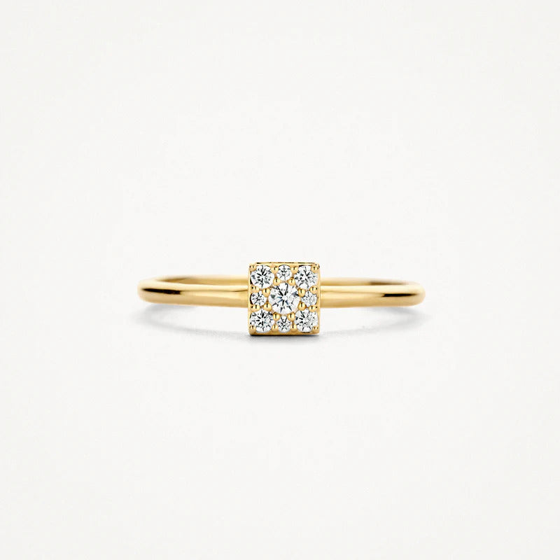 Blush Ring aus 14 Karat Gold mit Pavé-Zirkonia Grösse 54 - 1277YZI/54