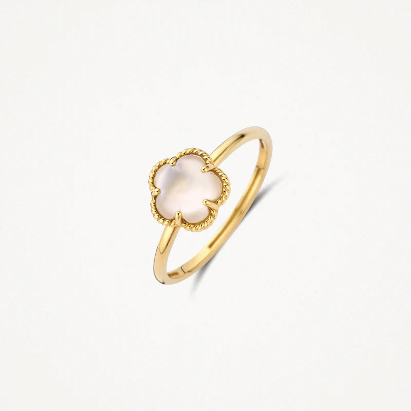 Blush Ring aus 14 Karat Gold mit Perlmutt Grösse 54 - 1280YMQ/54