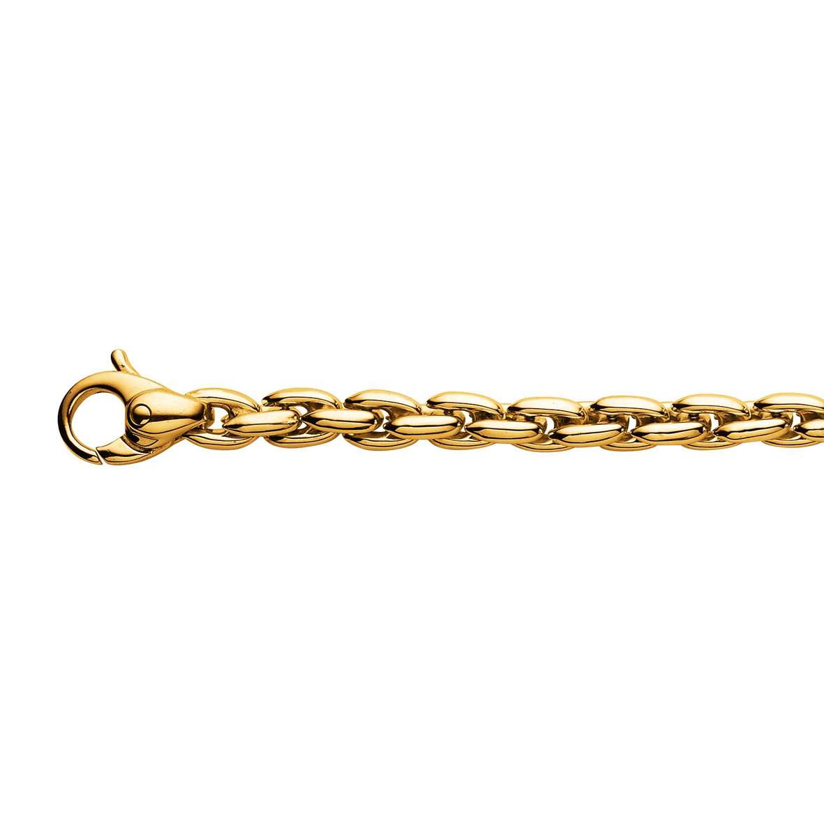 Bracelet Gold 750 gelb Fantasie-Kette Karabiner 19 cm 4.6 mm – 1171.10243/1900