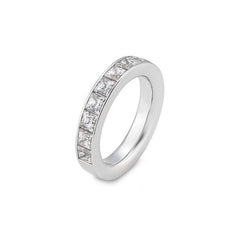 Breiter Halbmemoire Carree Labordiamantring – Eleganter Ring mit Labordiamanten - 41062870