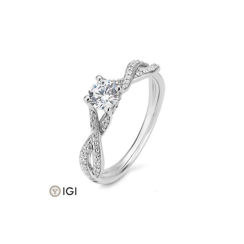 Breuning 4er Krappe Verlobungsring mit Diamanten - 41/06274