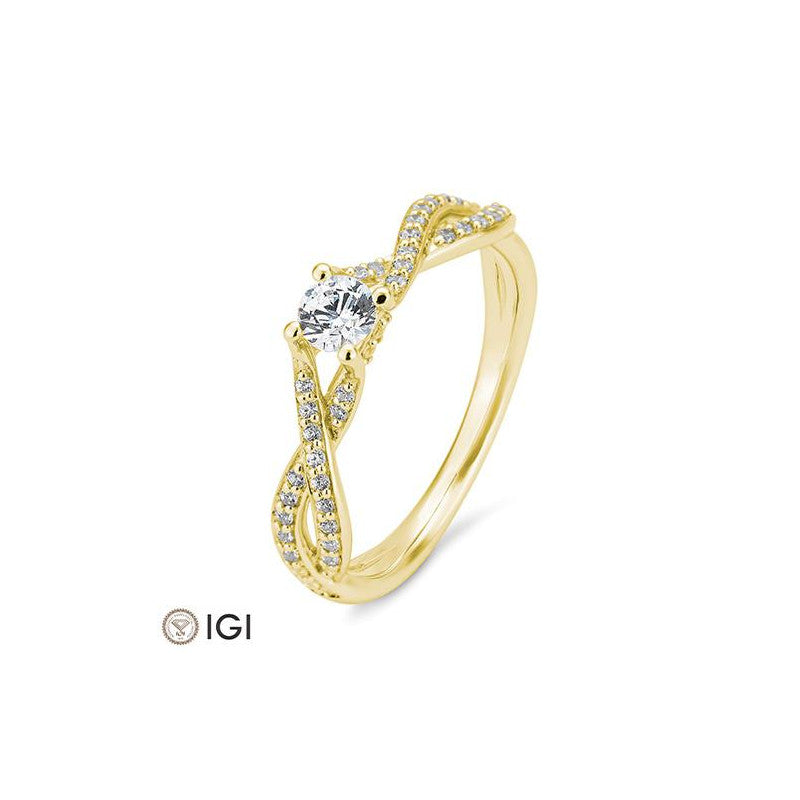 Breuning 4er Krappe Verlobungsring mit Diamanten - 41/06274