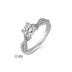 Bague de fiançailles Breuning à 4 griffes avec diamants de laboratoire - 41062740