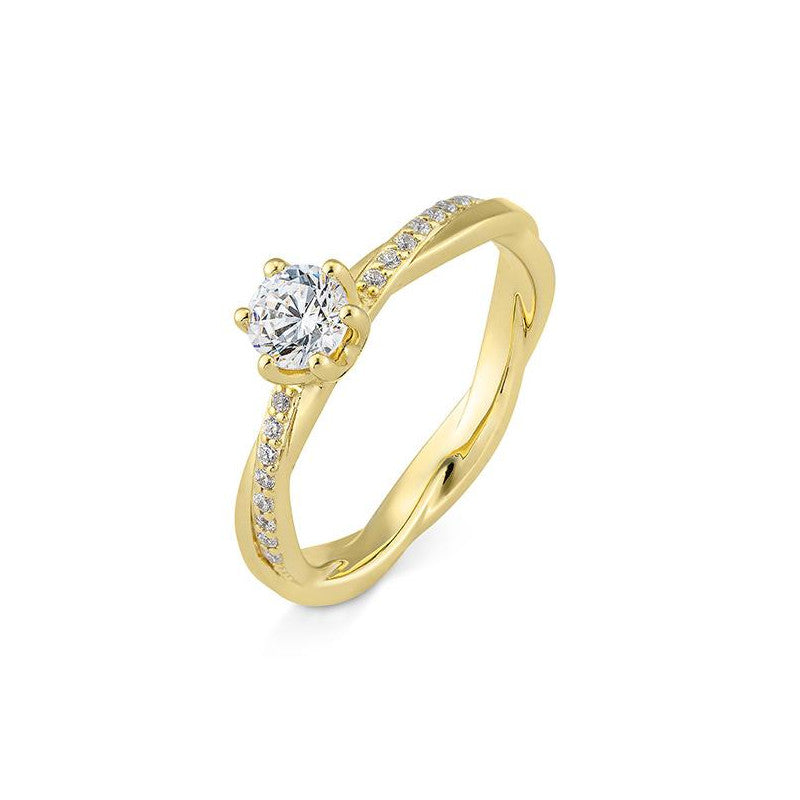 Breuning 6er Krappe Verlobungsring mit Diamanten - 41/06252