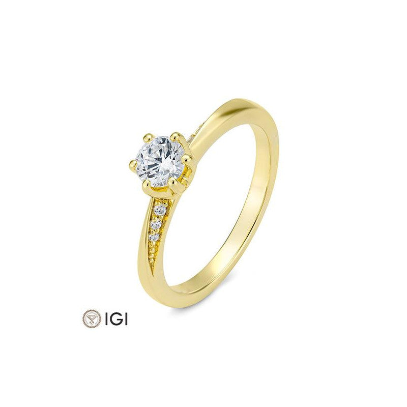 Breuning 6er Krappe Verlobungsring mit Diamanten - 41/06255