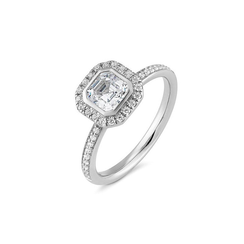 Breuning Asscher Verlobungsring mit Diamanten - 41/06326