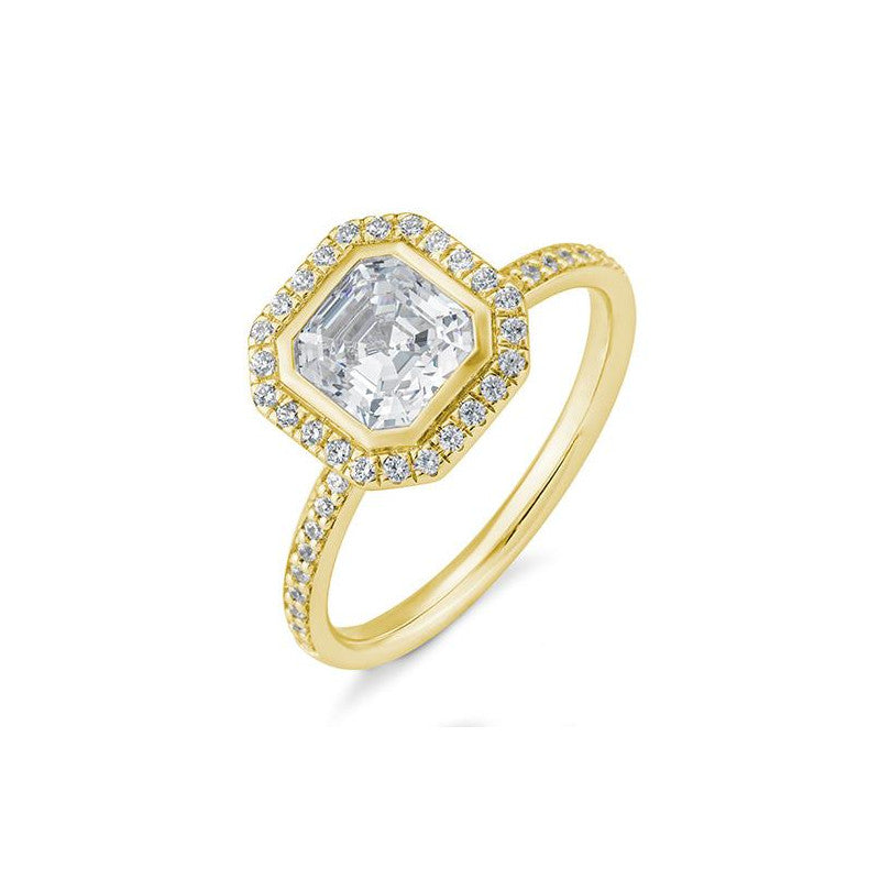 Breuning Asscher Verlobungsring mit Diamanten - 41/06326