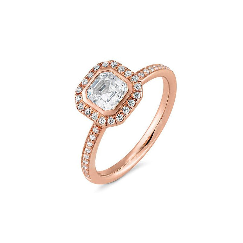 Breuning Asscher Verlobungsring mit Diamanten - 41/06326