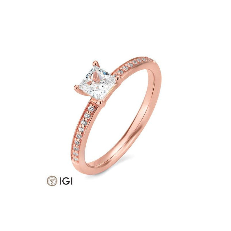 Breuning Carré Verlobungsring mit Diamanten - 41/06246