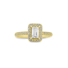 Bague de fiançailles Breuning en émeraude et diamants de laboratoire - 41063310