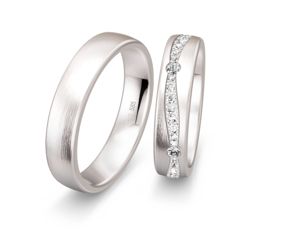 Breuning Inspiration Trauringe mit 25 Diamant - 48/04252 & 48/04251