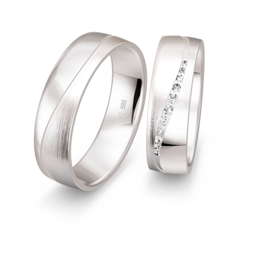 Breuning Inspiration Trauringe mit 11 Diamanten - 48/05820 & 48/05819