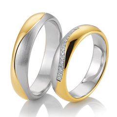 Alliances Breuning Inspiration avec 15 diamants - 48/05824 et 48/05823