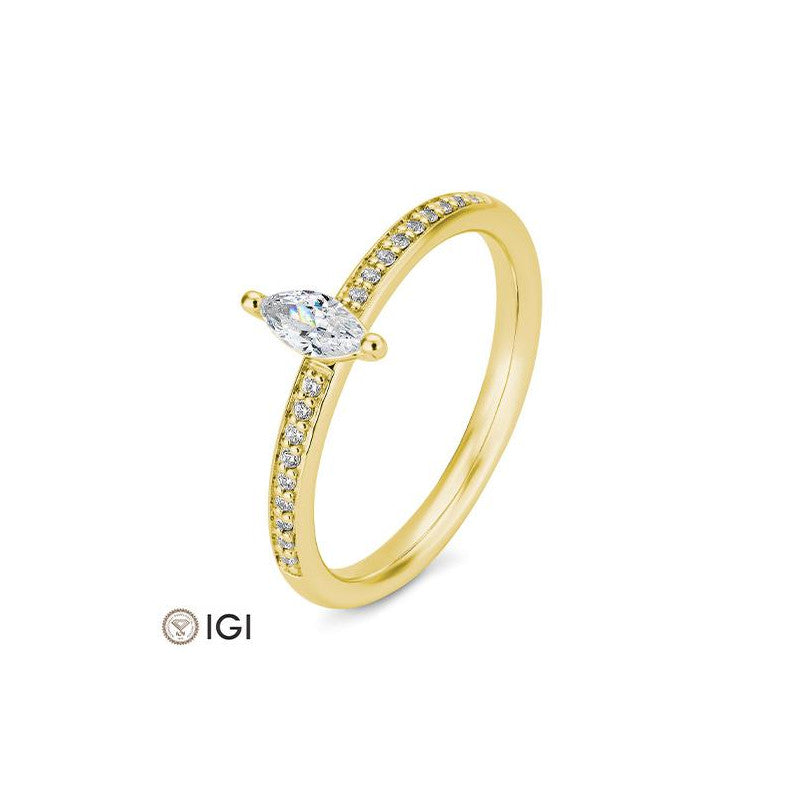 Breuning Navette Verlobungsring mit Diamanten - 41/06237