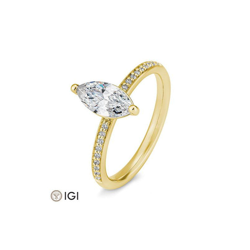 Breuning Navette Verlobungsring mit Diamanten - 41/06237