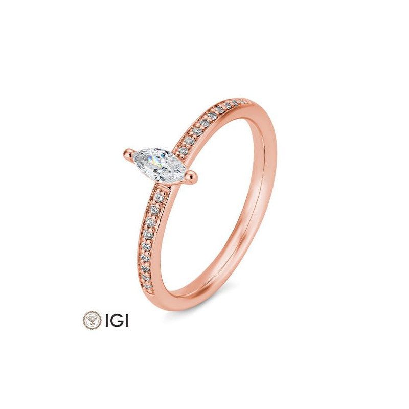 Breuning Navette Verlobungsring mit Diamanten - 41/06237