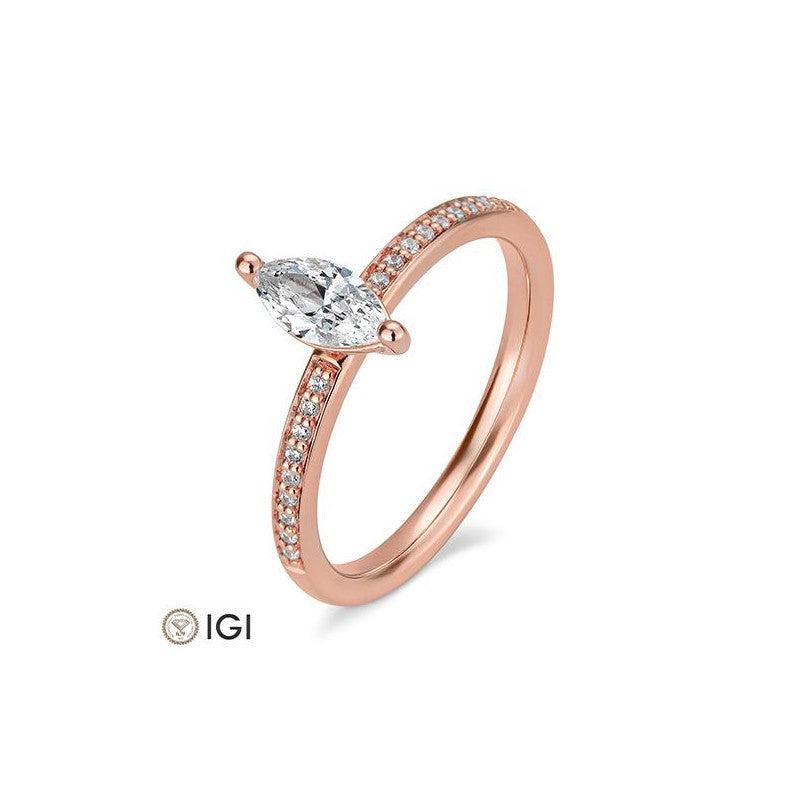 Breuning Navette Verlobungsring mit Diamanten - 41/06237