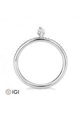 Bague de fiançailles Breuning Navette avec diamants