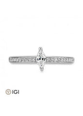 Bague de fiançailles Breuning Navette avec diamants
