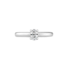 Breuning Oval Verlobungsring mit Labordiamanten -  41063230