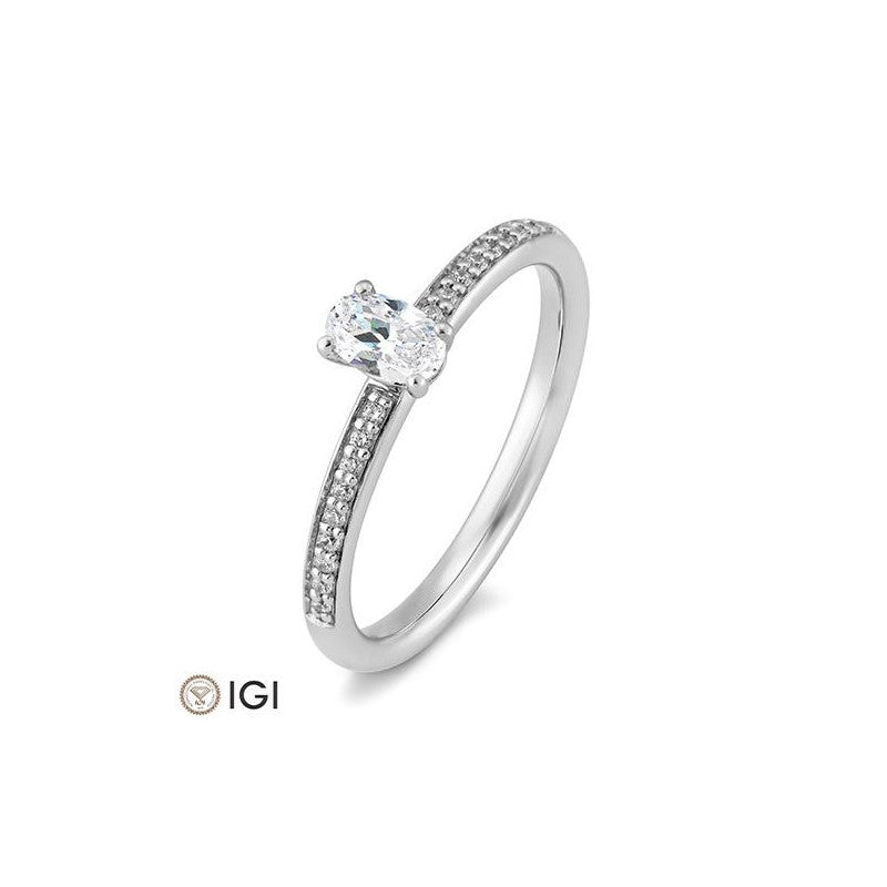 Breuning Ovale Verlobungsring mit Diamanten - 41/06234