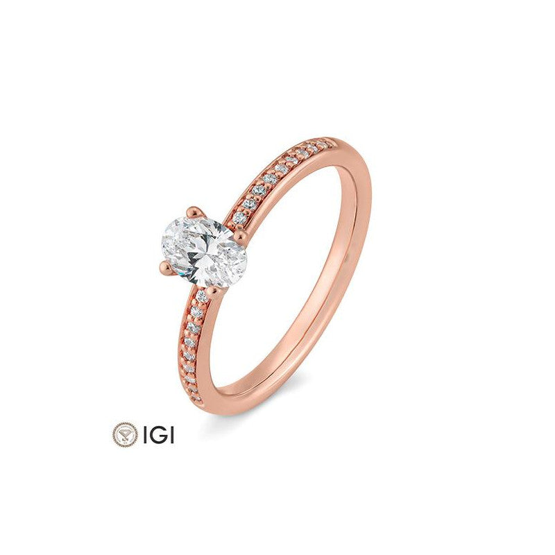 Breuning Ovale Verlobungsring mit Diamanten - 41/06234