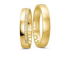 Breuning Secret Promise Trauringe mit 25 Diamanten 0,138 ct. - 48/06657 & 48/06658