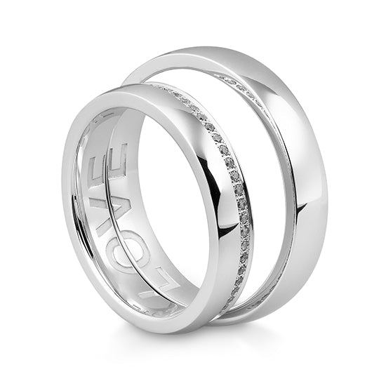 Breuning Secret Promise Trauringe mit 25 Diamanten 0,138 ct. - 48/06657 & 48/06658