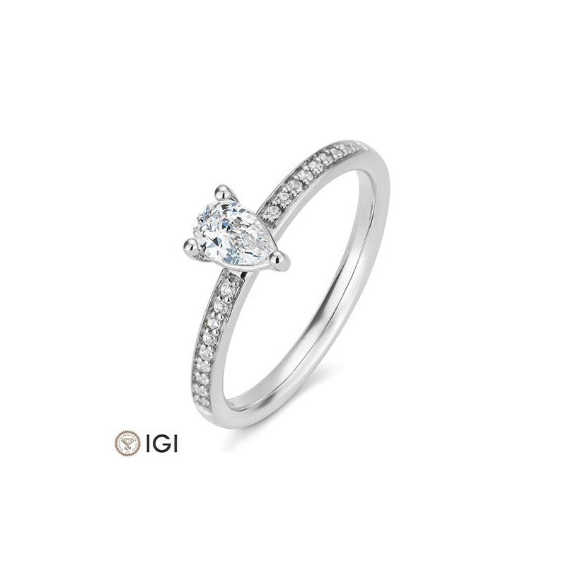 Breuning Tropfen Verlobungsring mit Diamanten - 41/06243