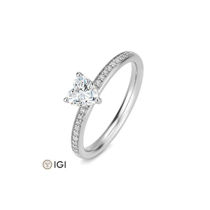 Breuning Verlobungsring Herz mit Diamanten - 41/06240