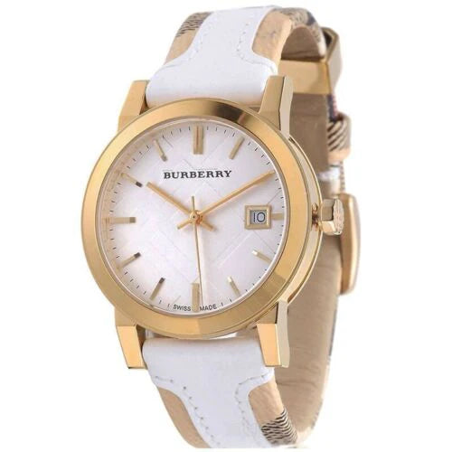 Burberry The City Damenuhr - Weisses Leder - BU9110