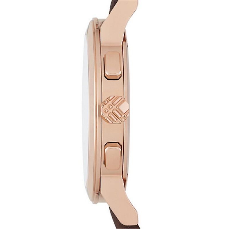 Burberry The City Chronograph Damen & Herrenuhr - Braun Leder - BU9755