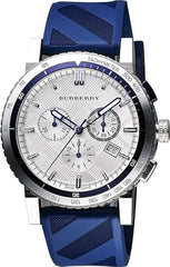 Burberry BU9808 City Sport Herren Uhr – Blaues Rubber – Chronograph – Swiss Quartz