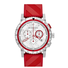 Burberry The City Herrenuhr - Rot Gummi - BU9809