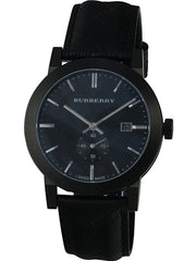Burberry BU9906 The City Herren Uhr – Schwarz Leder