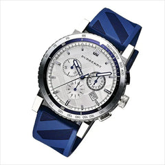 Burberry BU9808 City Sport Herren Uhr – Blaues Rubber – Chronograph – Swiss Quartz